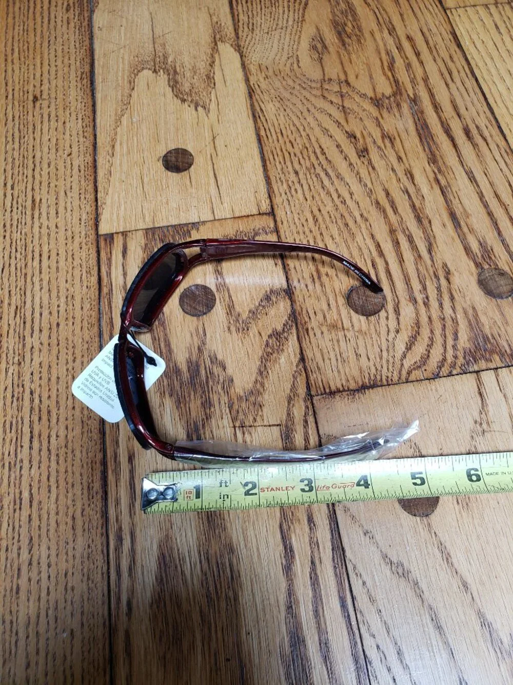 Vintage Kids Rimless Sunglasses Dark Cherry Red Y2K NOS